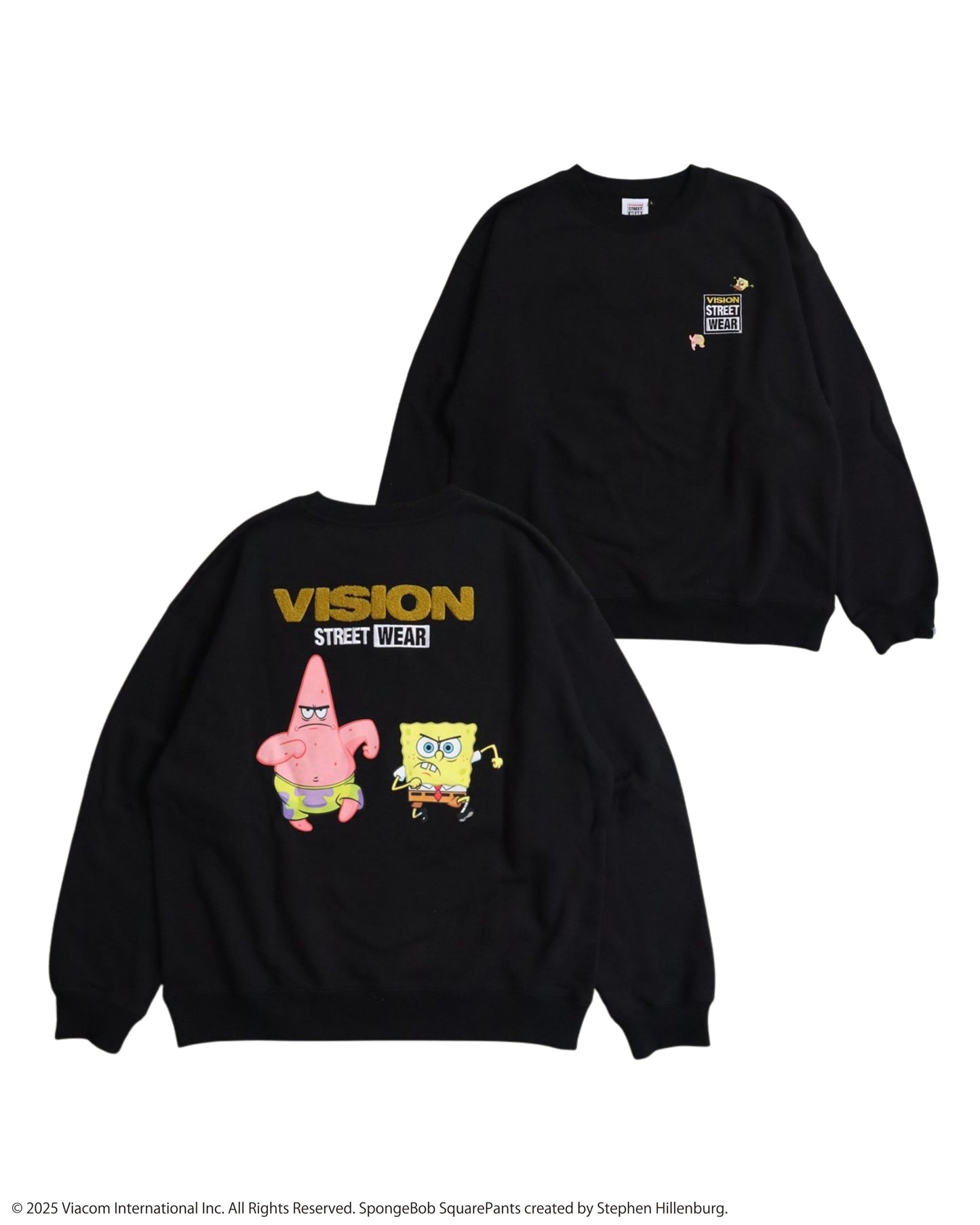 【スポンジ・ボブコラボ】SpongeBob & Patrick Sweatshirt / サガラ刺繍ストリートスウェット