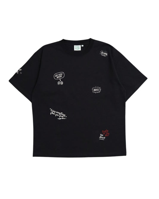 Graffiti embroidered T-shirt