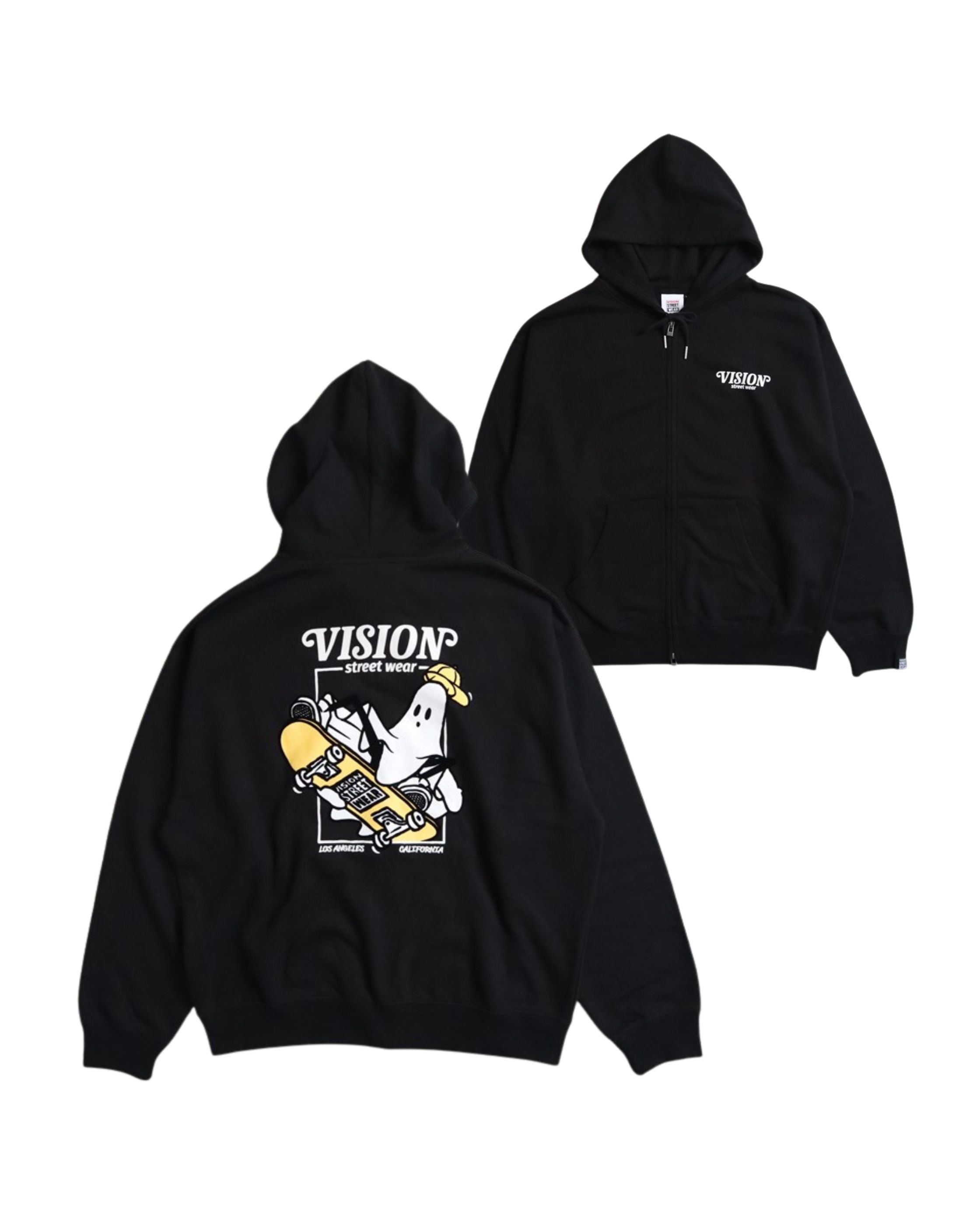 VISION STREET WEAR】Ghost ZIP Hoodie / 飛び出すゴーストZIPパーカー