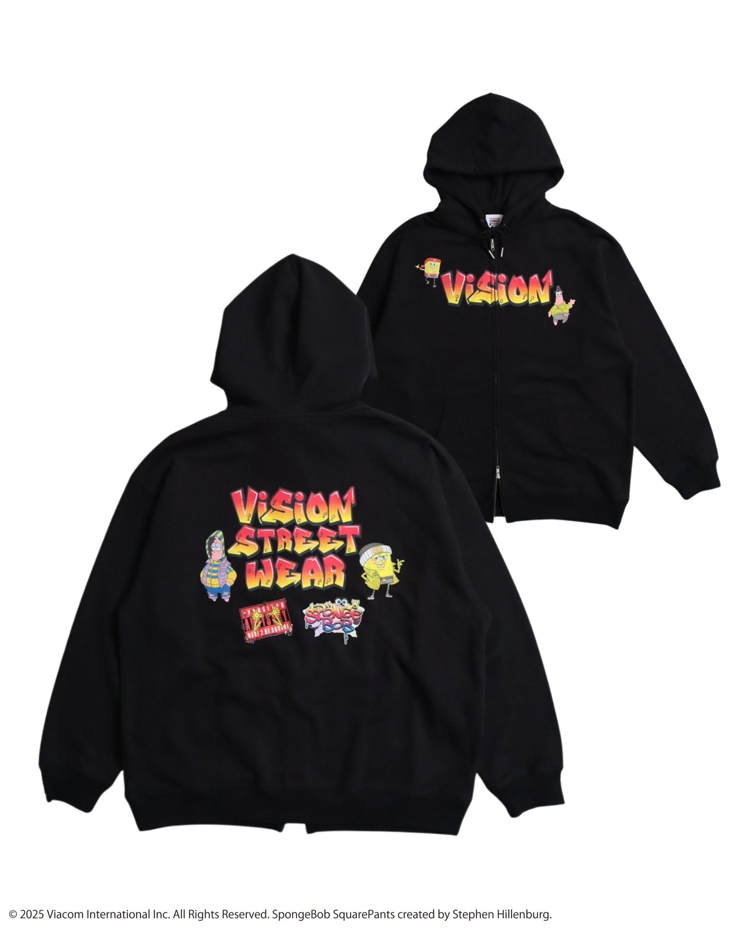 【スポンジ・ボブコラボ】 Logo ZIP PK / ストリートグラフィックZIPパーカー