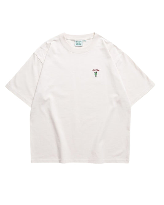 ワンポイント刺繍T　クリームソーダ