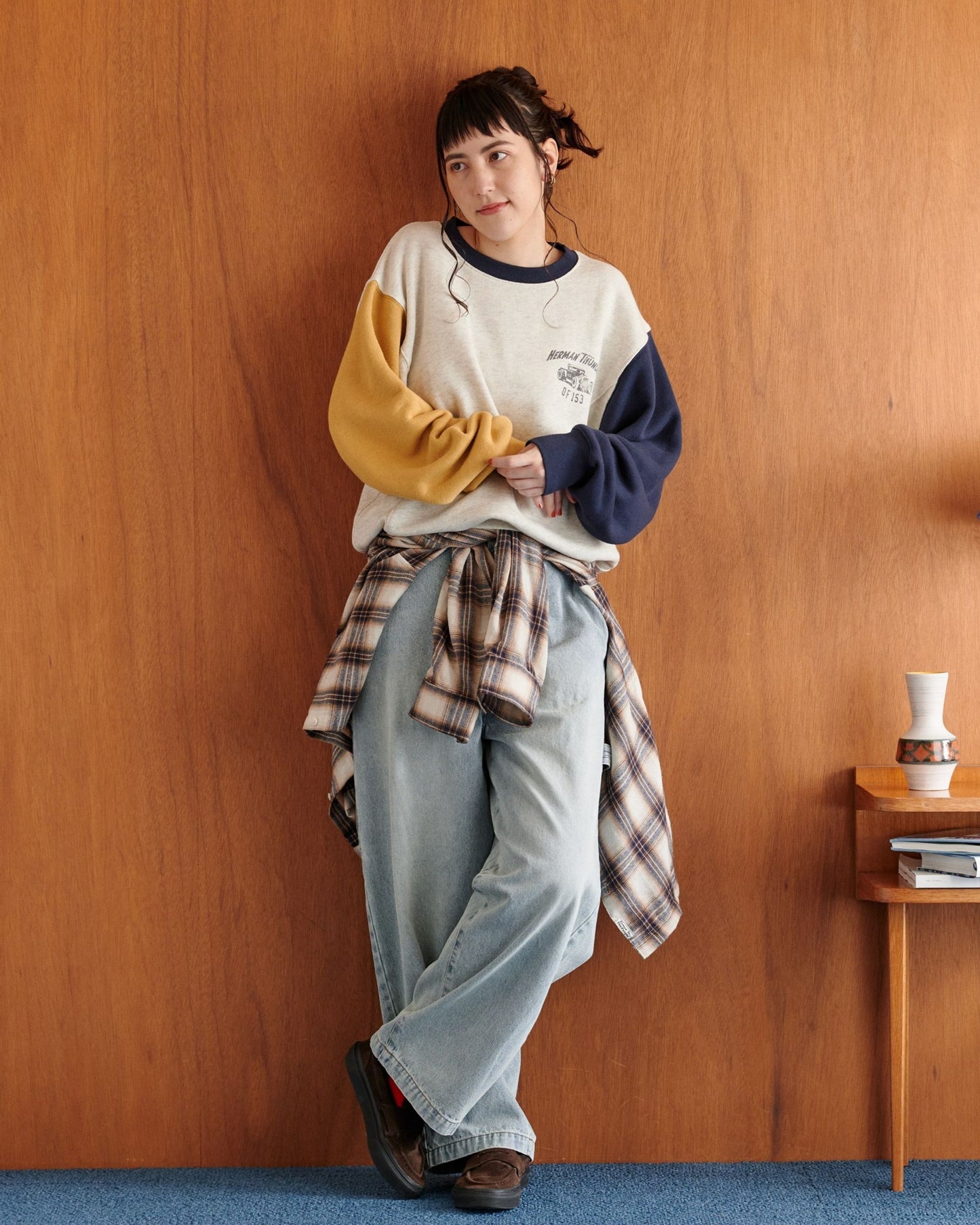 【10色展開】ネルチェックシャツ