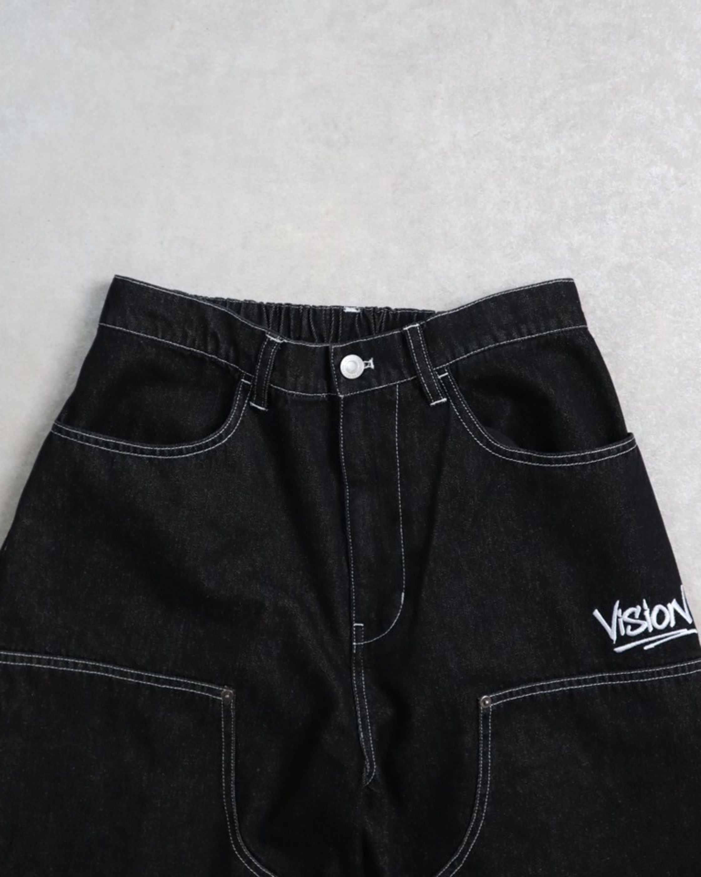 VISION STREET WEAR】Double Knee Denim / ロゴ刺繍ダブルニー デニム