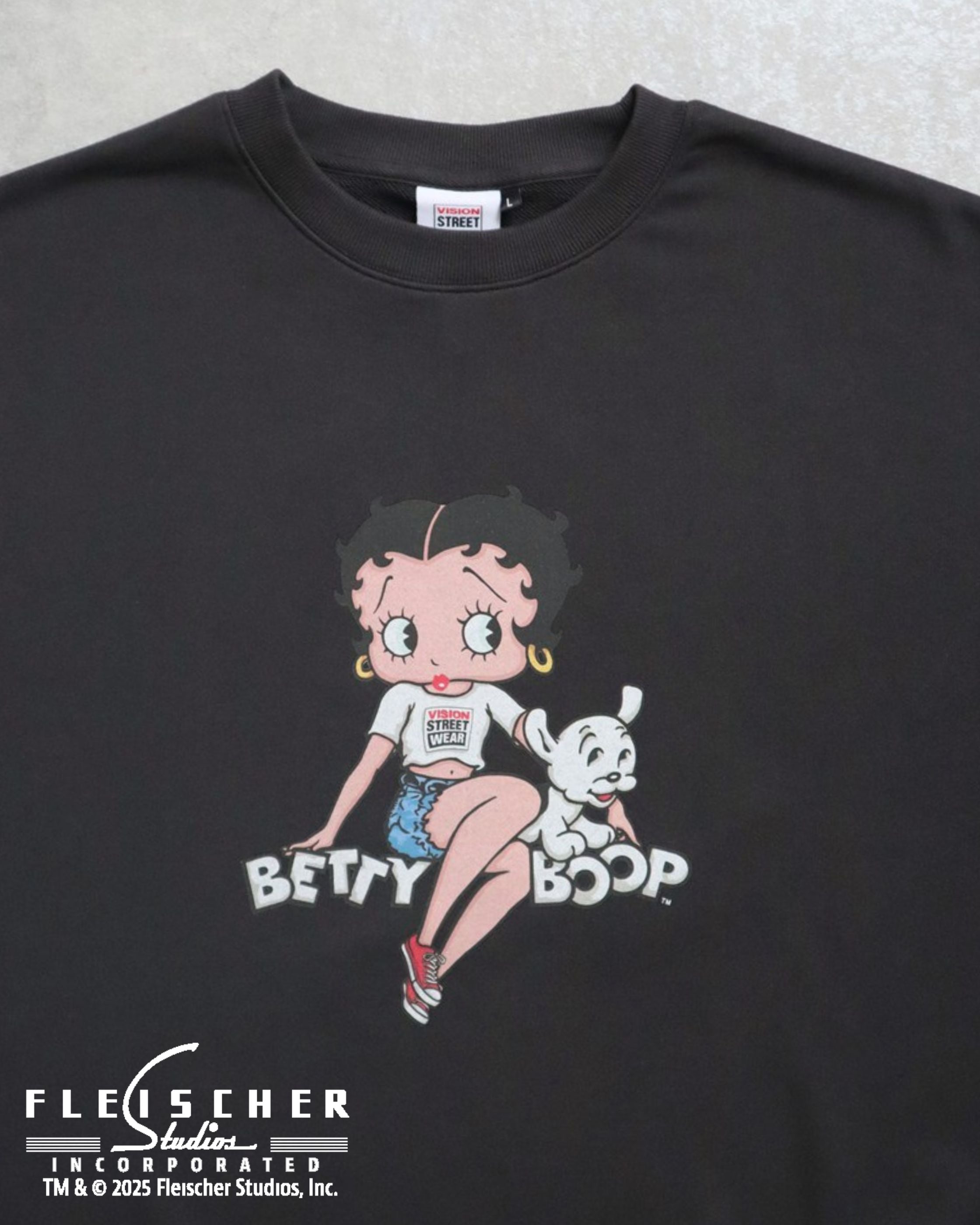 VISION STREET WEAR × BETTY BOOP™】 Front Back Sweatshirt / 前後
