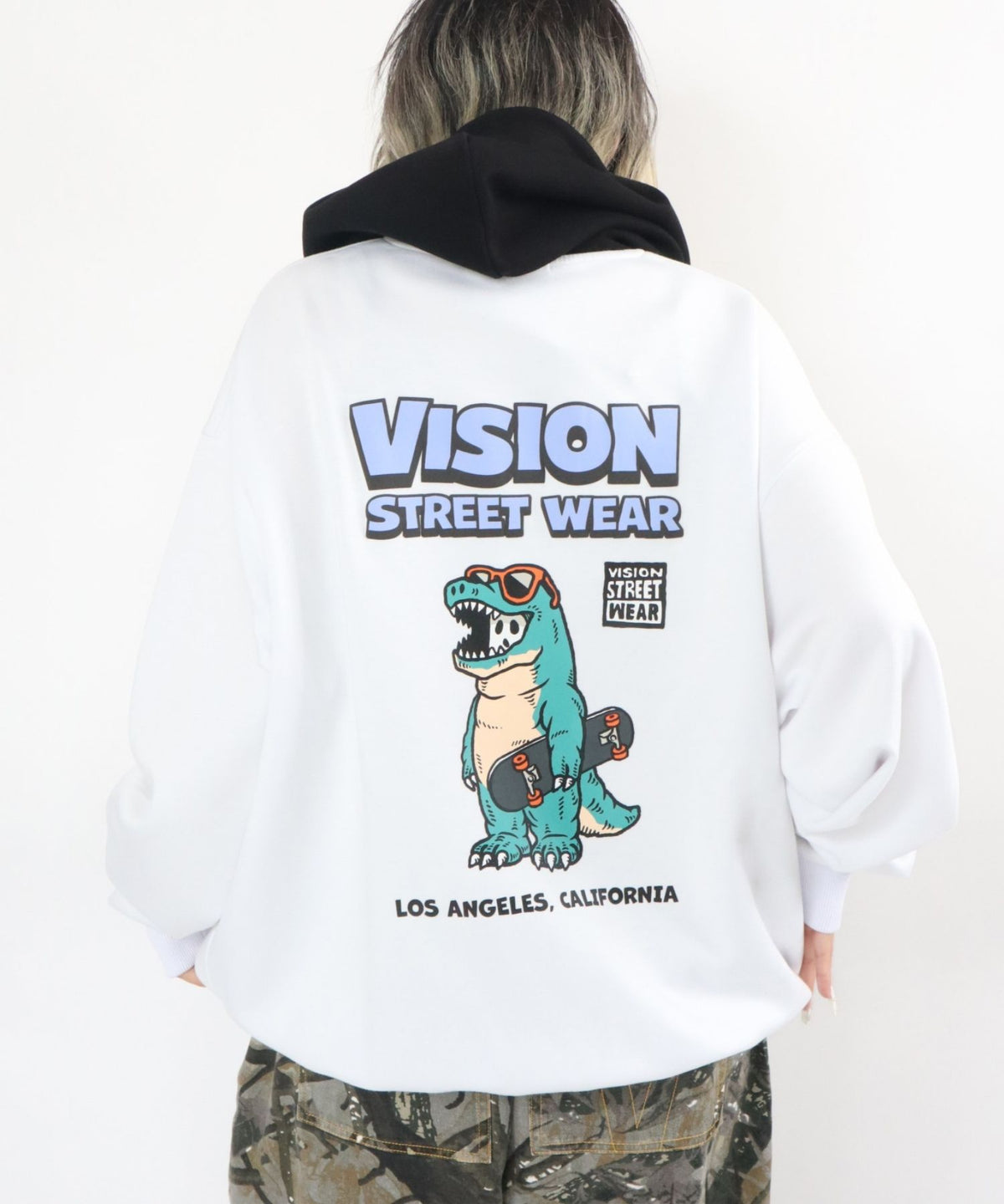 Dinosaur ghost hoodie / ゴースト配色フーディー