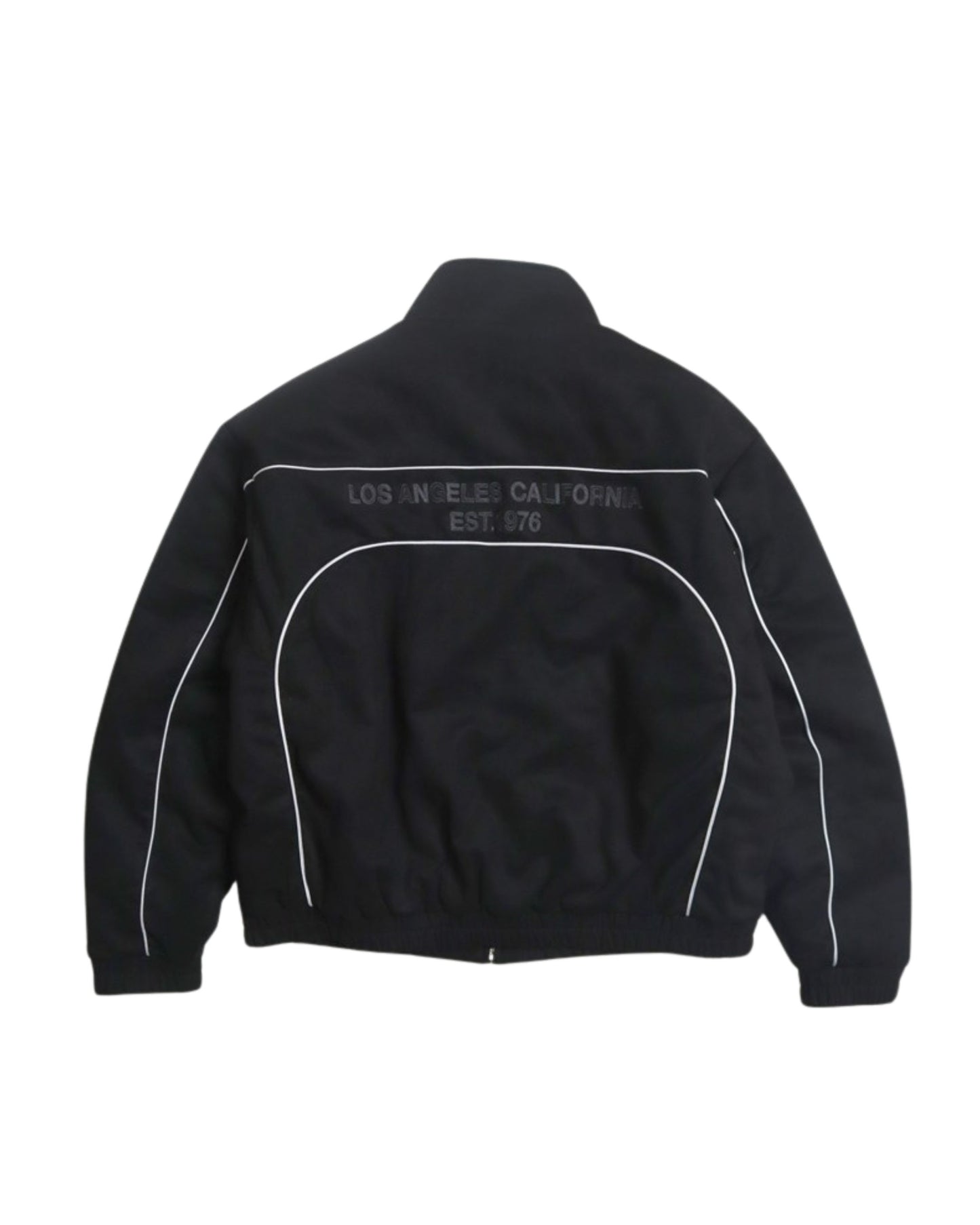 Fake suede piping padded jacket / フェイクスエードパイピング中綿ジャケット