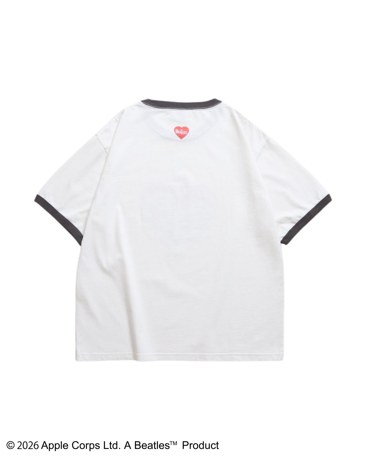 【ビートルズ】ハート柄リンガーT