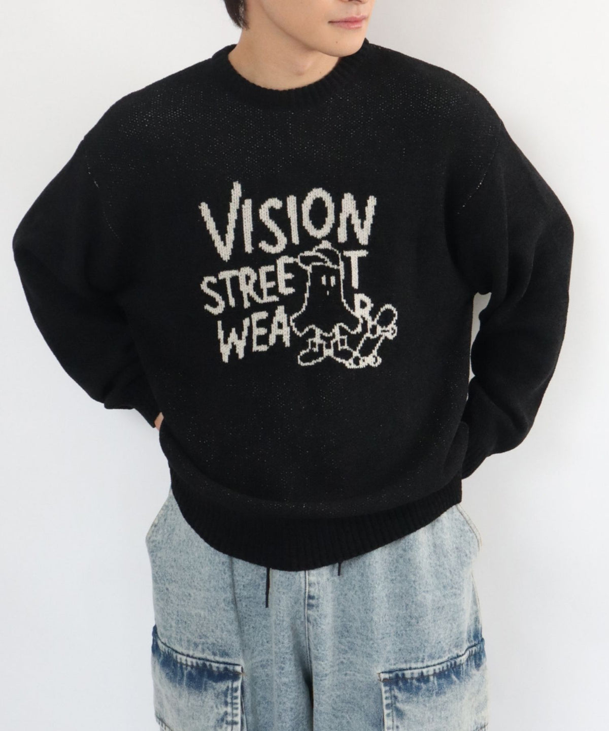 Ghost jacquard knit / ゴーストジャガードニット