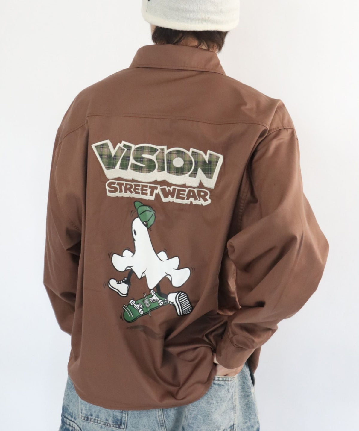 Ghost shirt / 異素材ロゴゴーストシャツ