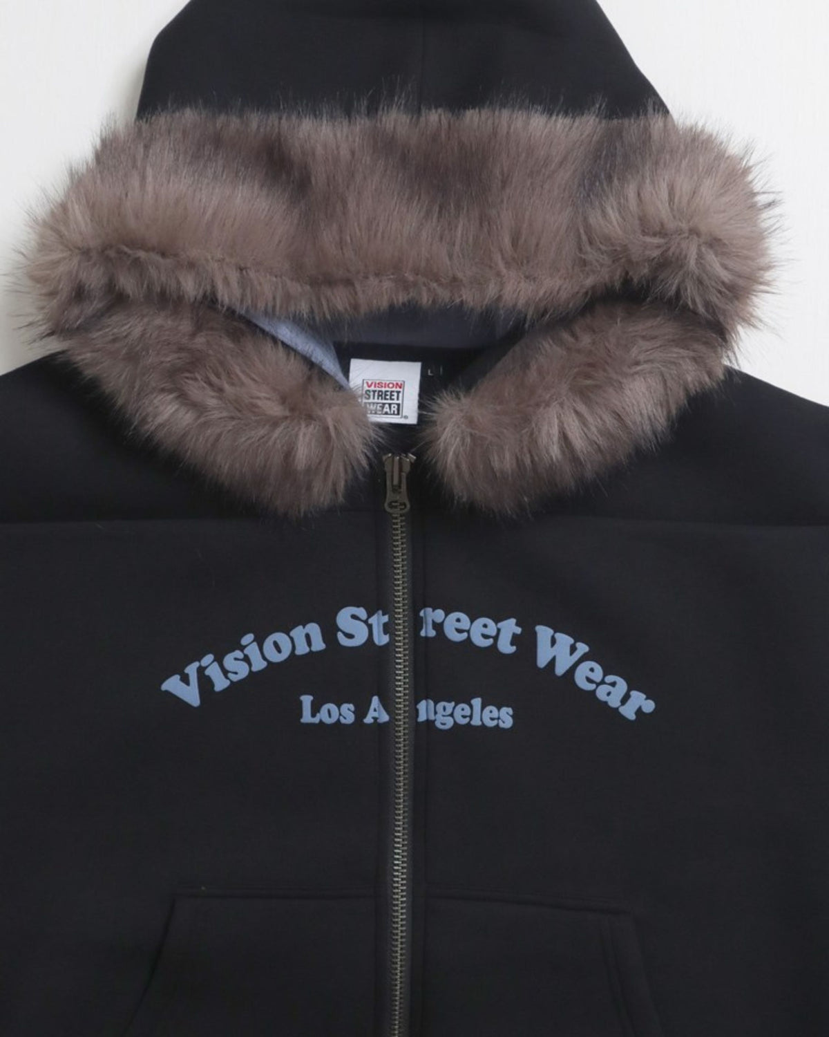Ponch fur hood zip hoodie / ポンチファーフードZIPパーカー