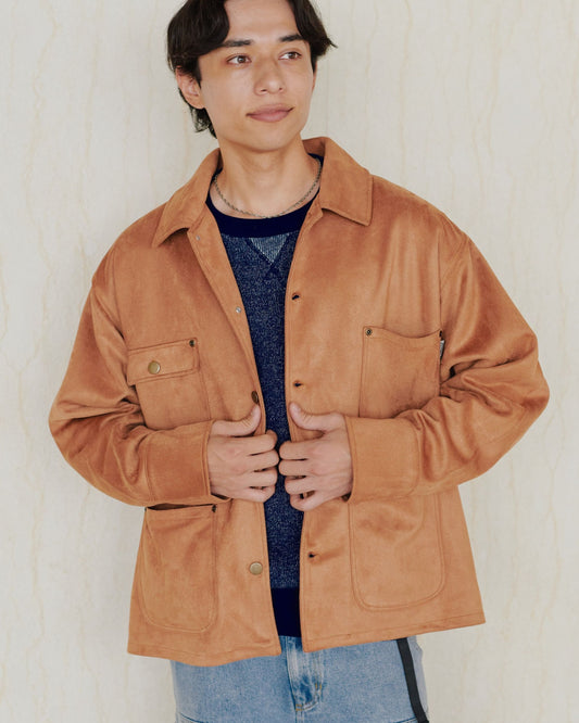 フェイクスウェードカバーオール