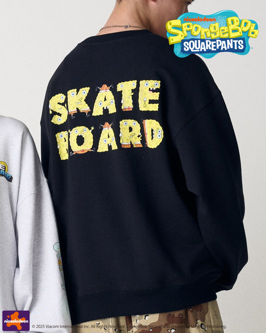 【スポンジ・ボブコラボ】Skateboard Sweatshirt / POPプリントコラボスウェット