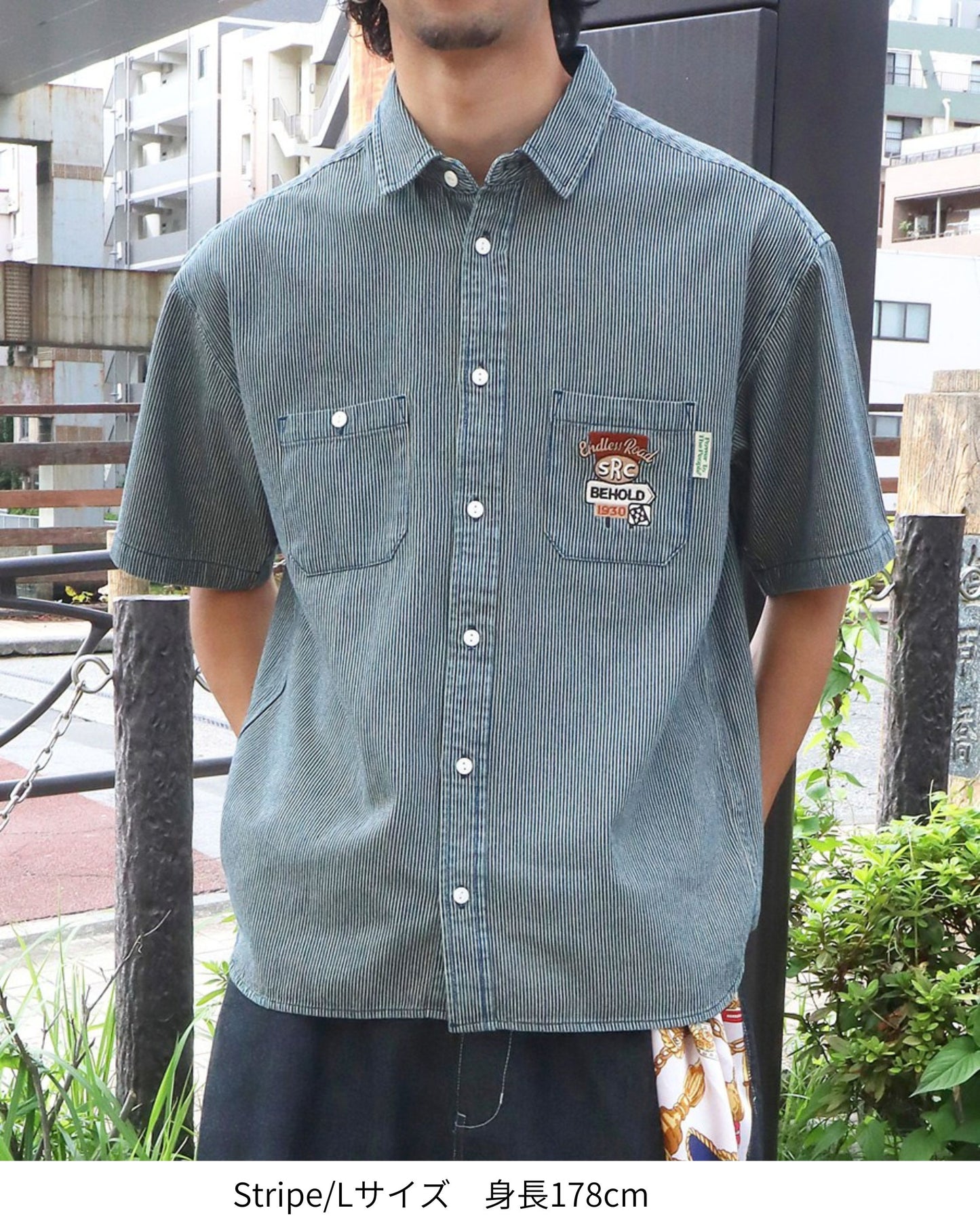 CAR刺繍デニムシャツ