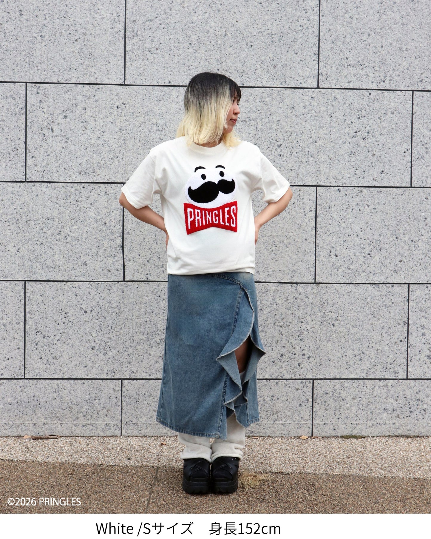 【PRINGLES】サガラ刺繍Tシャツ