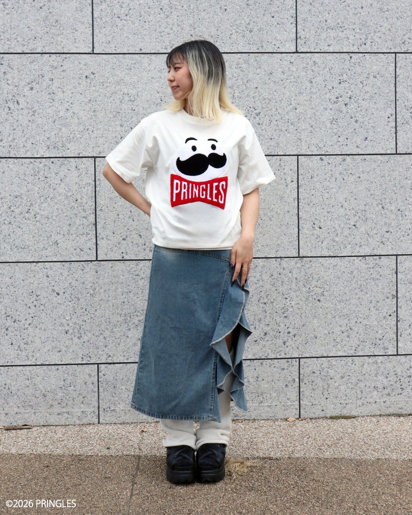 【PRINGLES】サガラ刺繍Tシャツ