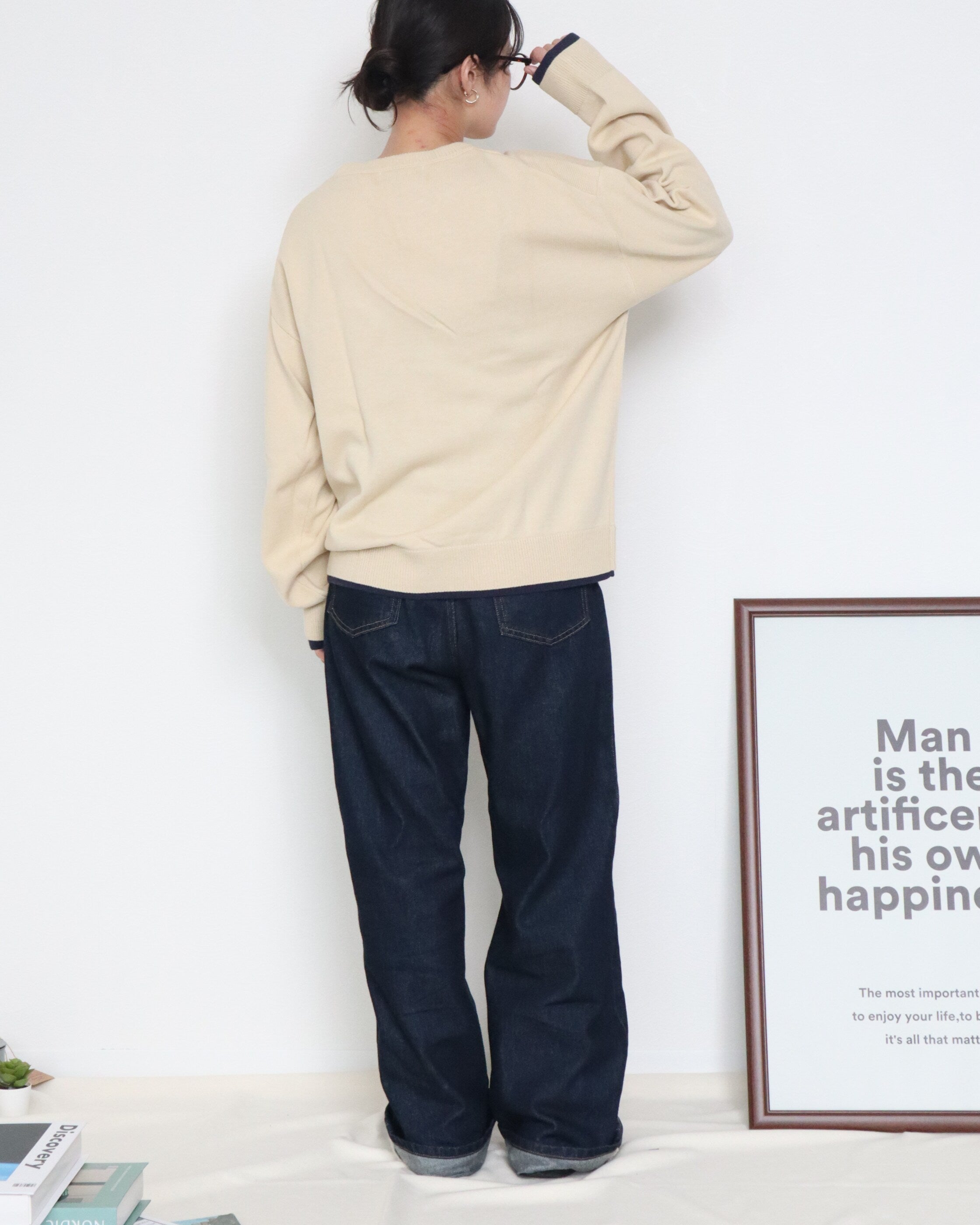 POWER TO THE PEOPLE】フェイクレイヤード ジャガードニット 馬柄 – Ha