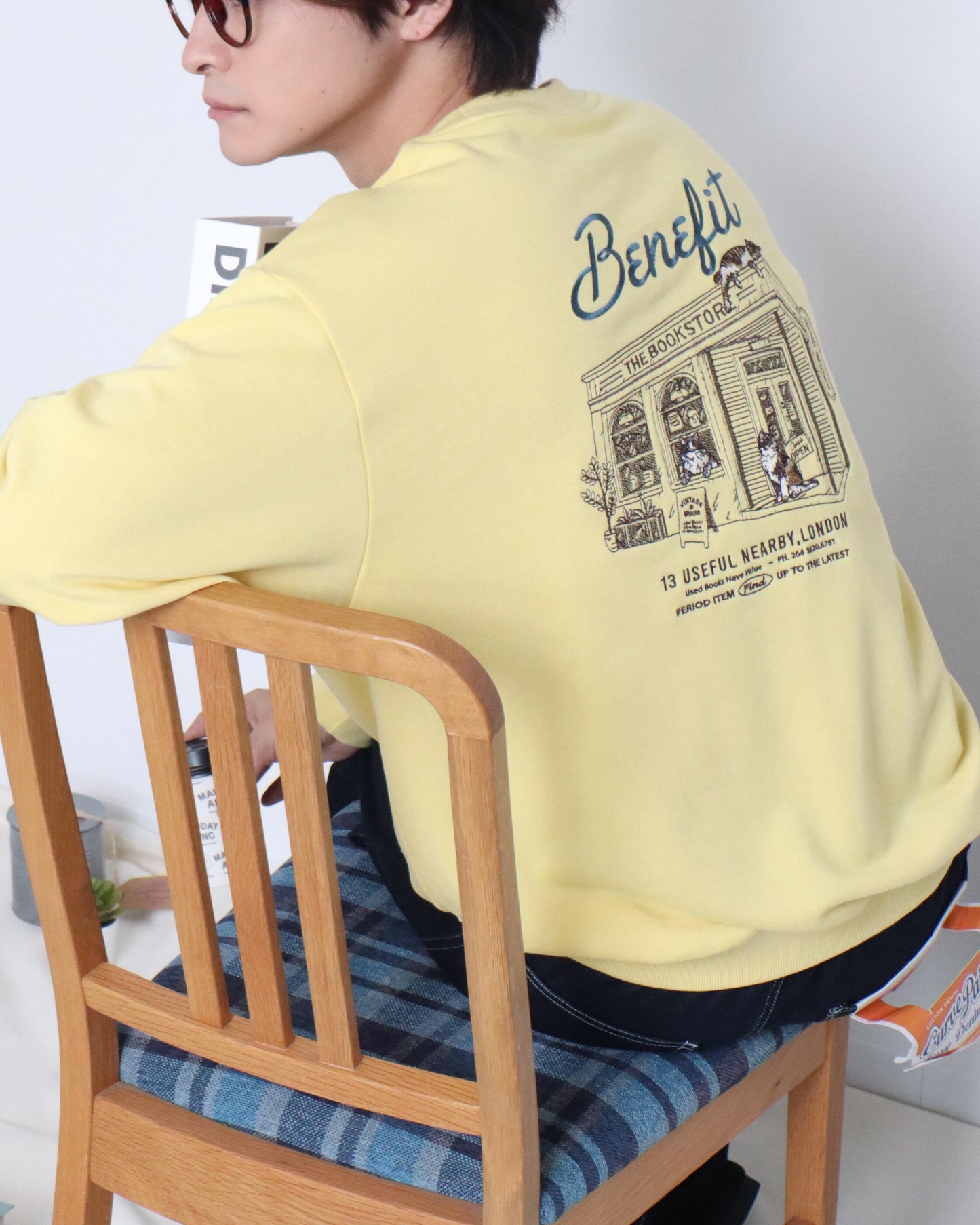 ネコショップ刺繍スウェット