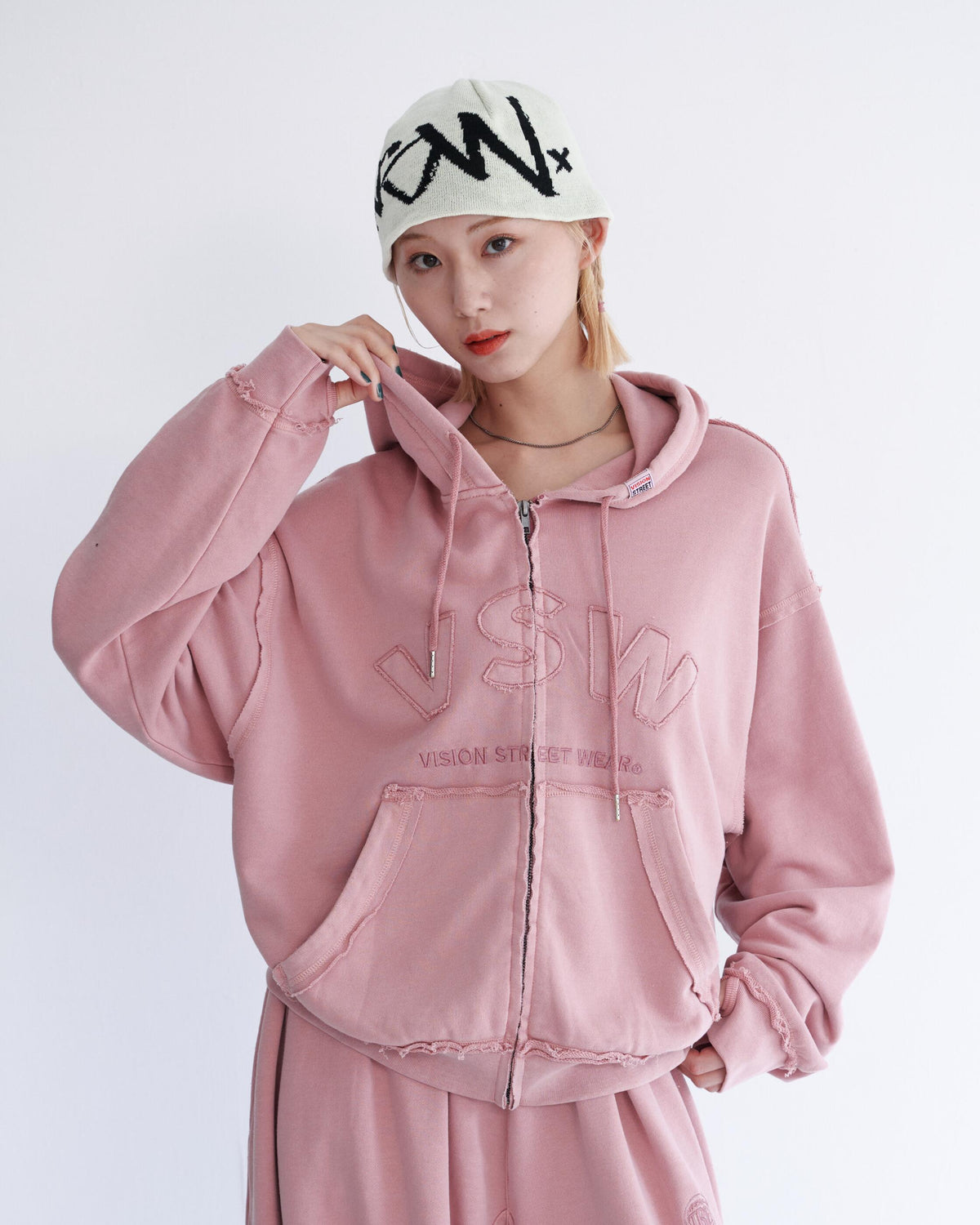 Pigment logo hoodie / ピグメントZIPパーカー