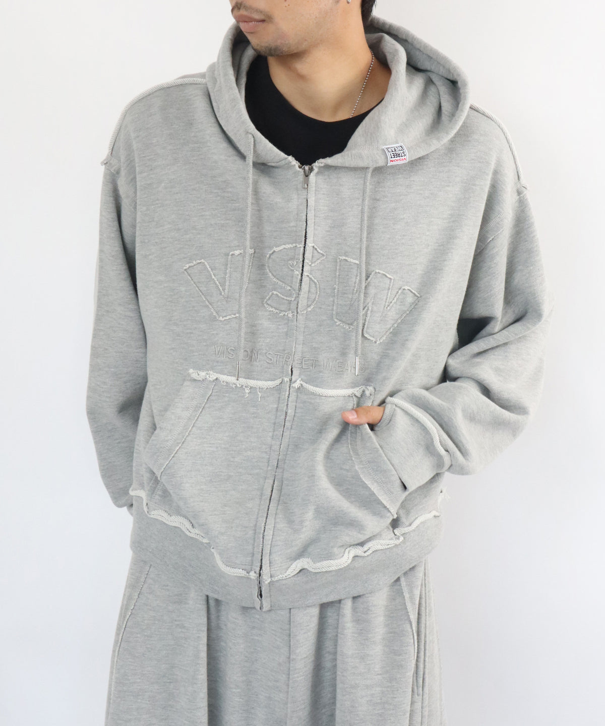 Pigment logo hoodie / ピグメントZIPパーカー