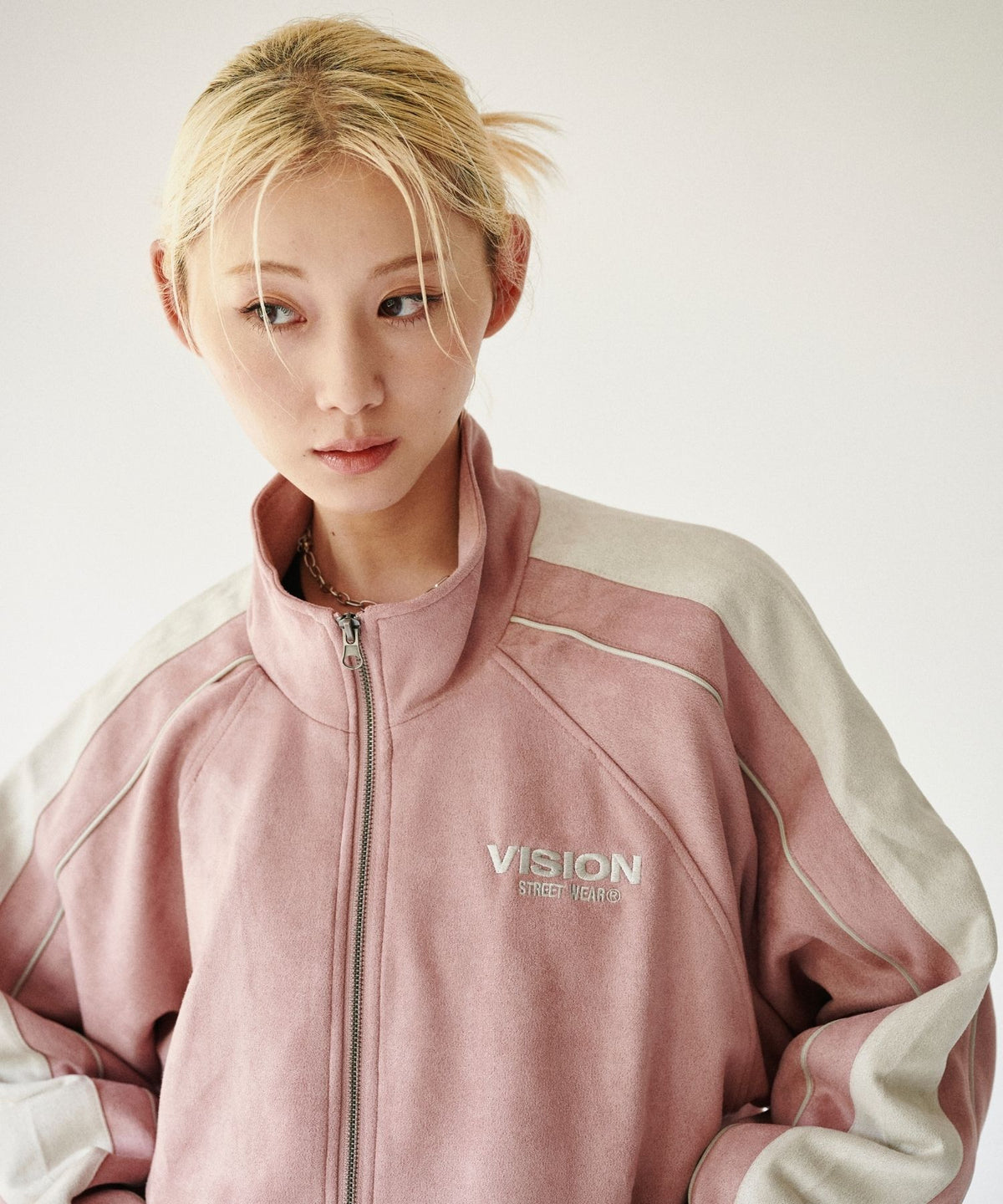 Fake suede track jacket / フェイクスエードトラックジャケット