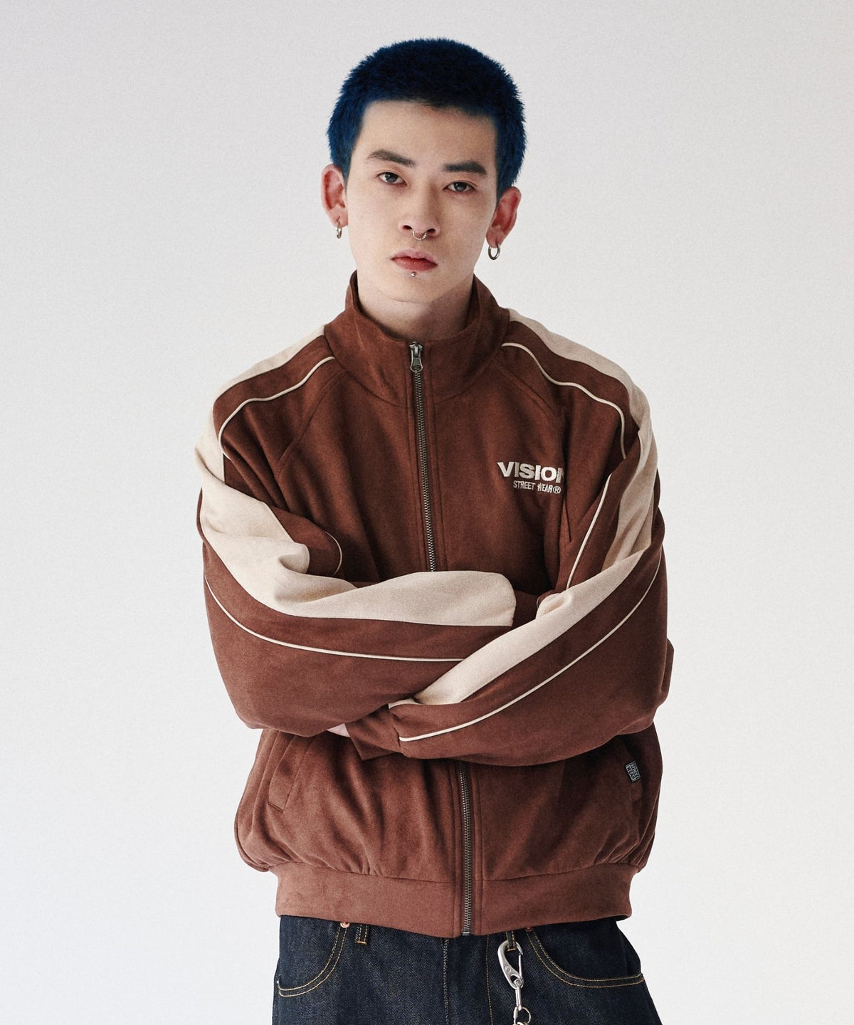 Fake suede track jacket / フェイクスエードトラックジャケット