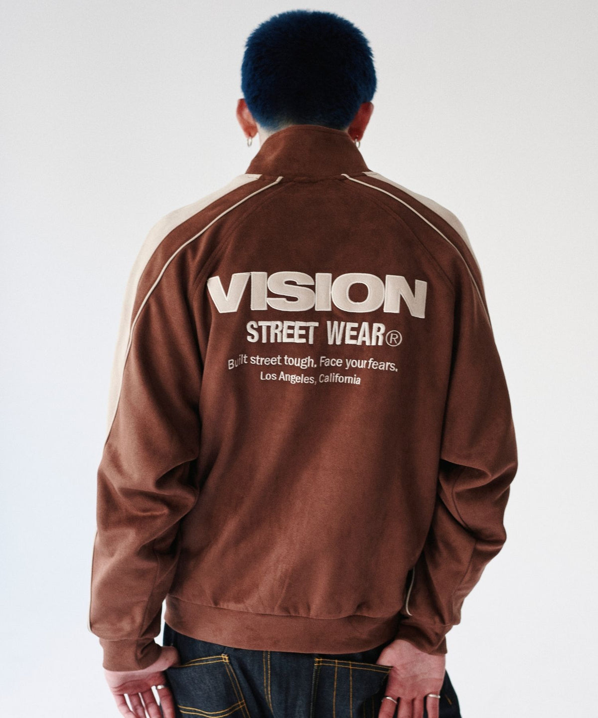 Fake suede track jacket / フェイクスエードトラックジャケット