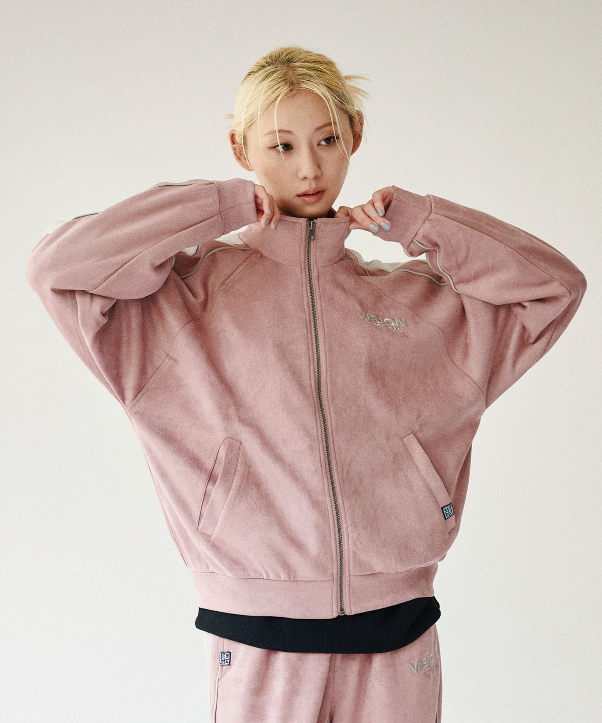 Fake suede track jacket / フェイクスエードトラックジャケット