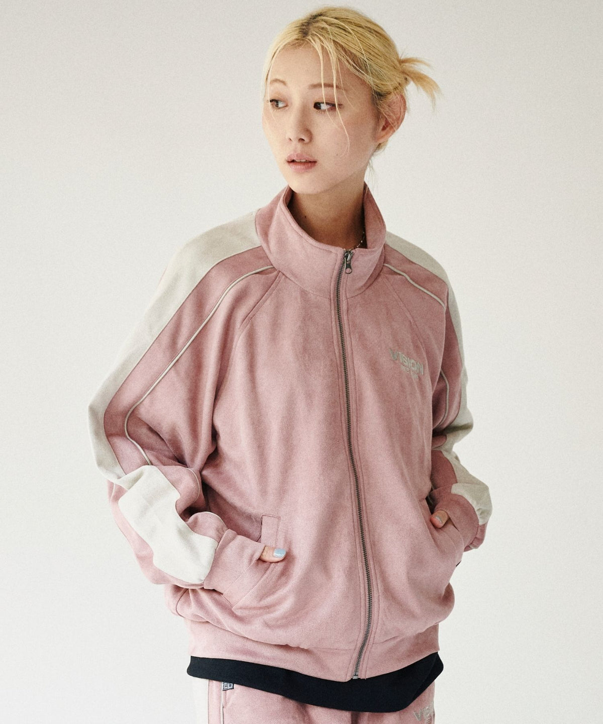 Fake suede track jacket / フェイクスエードトラックジャケット
