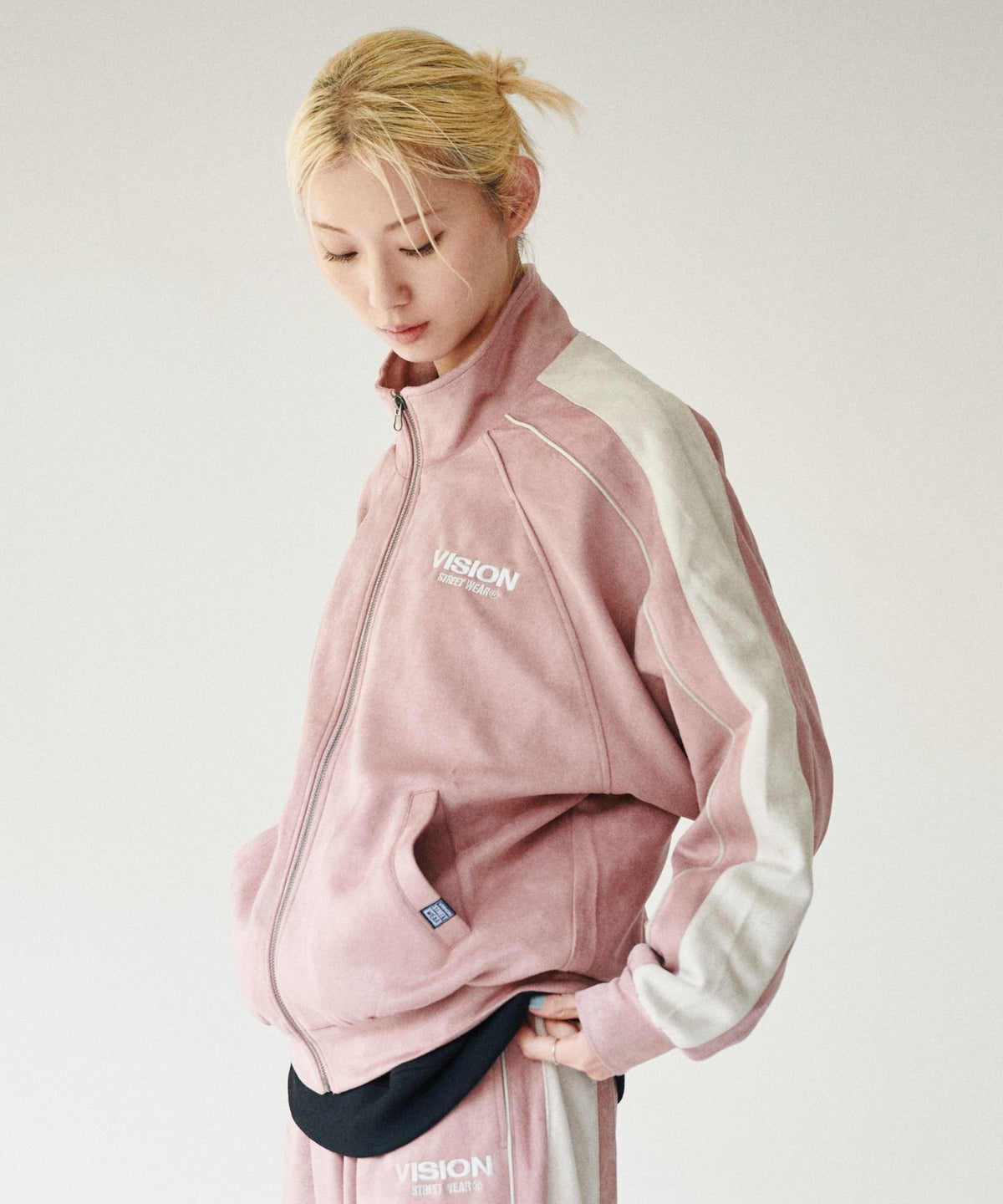 Fake suede track jacket / フェイクスエードトラックジャケット