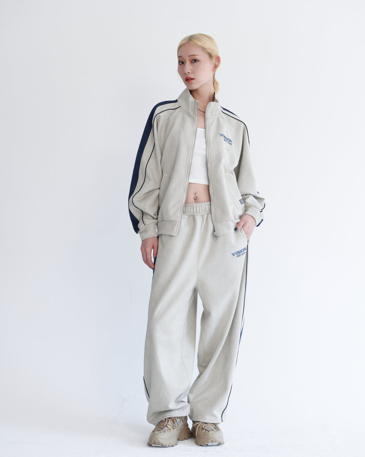 Fake suede track jacket / フェイクスエードトラックジャケット