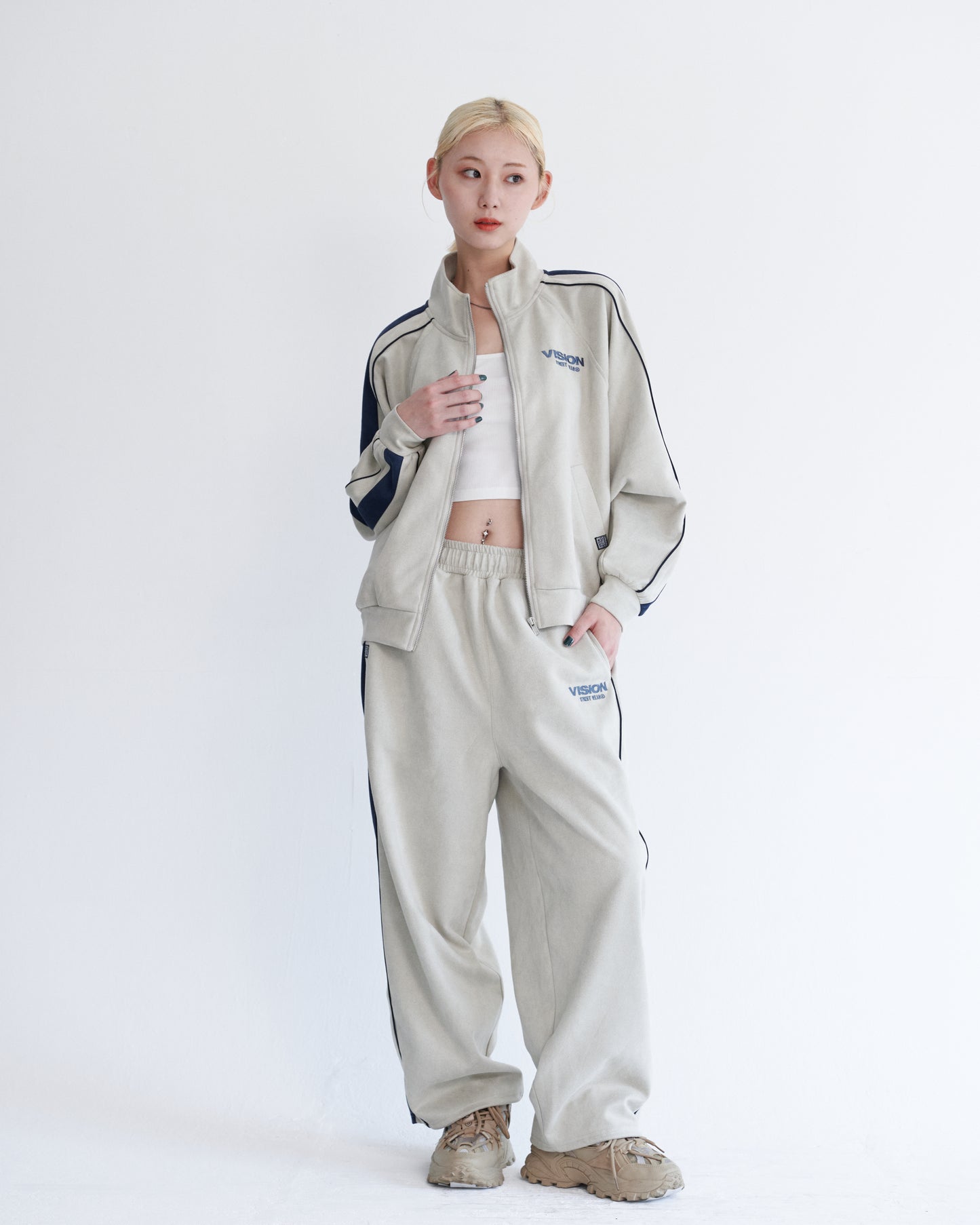 Fake suede track jacket / フェイクスエードトラックジャケット