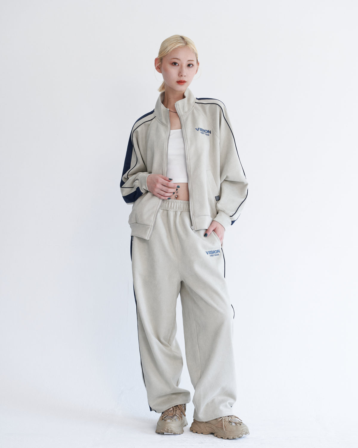 Fake suede track jacket / フェイクスエードトラックジャケット