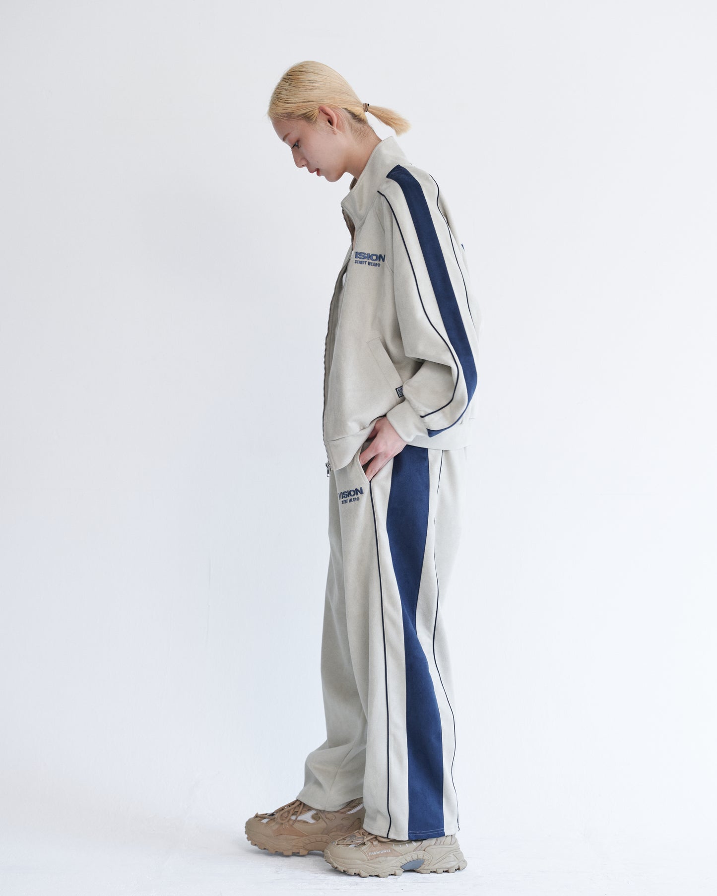 Fake suede track jacket / フェイクスエードトラックジャケット