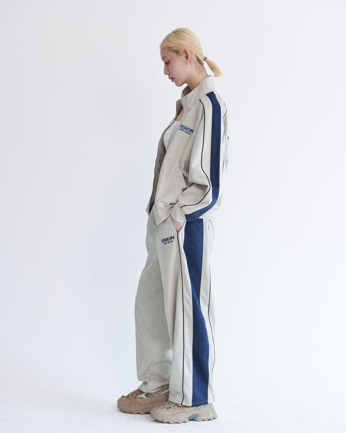 Fake suede track jacket / フェイクスエードトラックジャケット