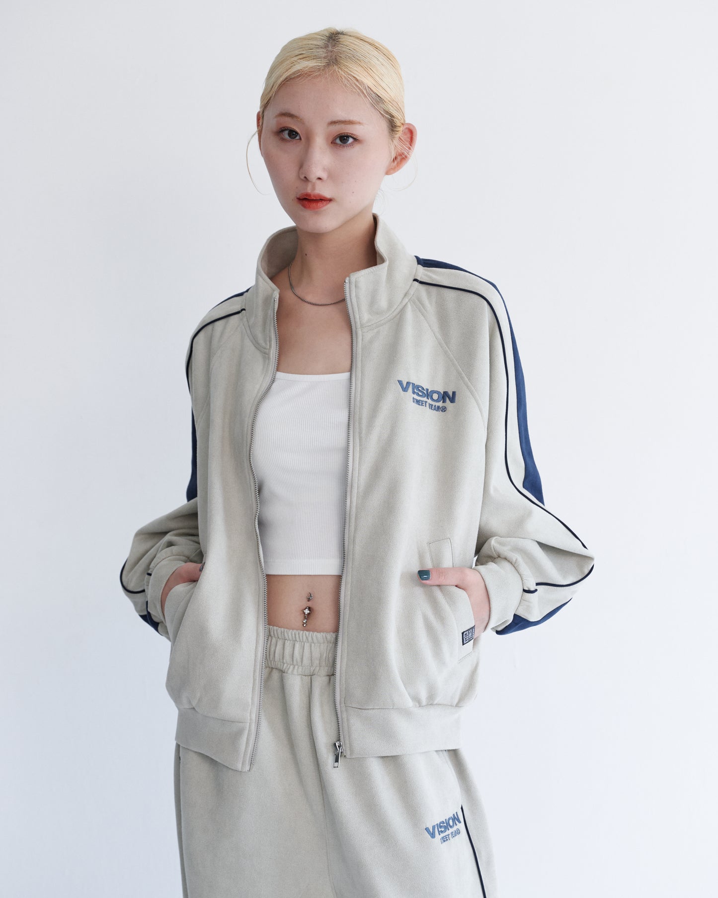 Fake suede track jacket / フェイクスエードトラックジャケット