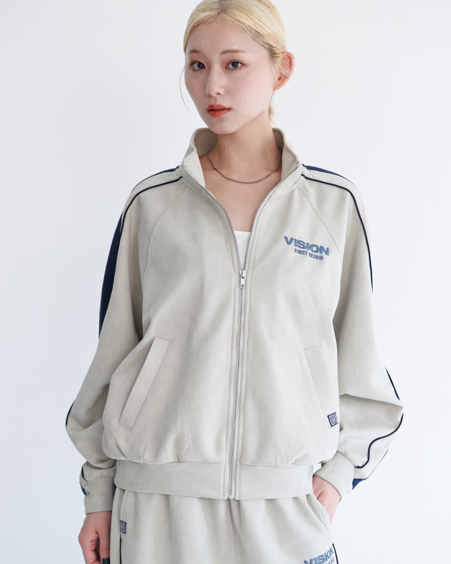 Fake suede track jacket / フェイクスエードトラックジャケット