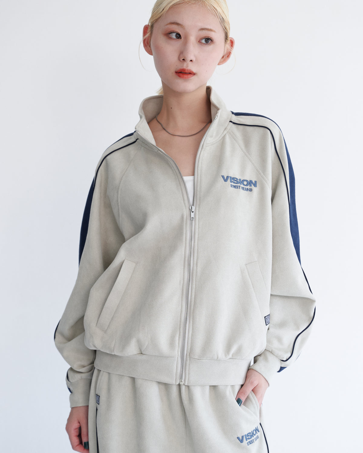 Fake suede track jacket / フェイクスエードトラックジャケット