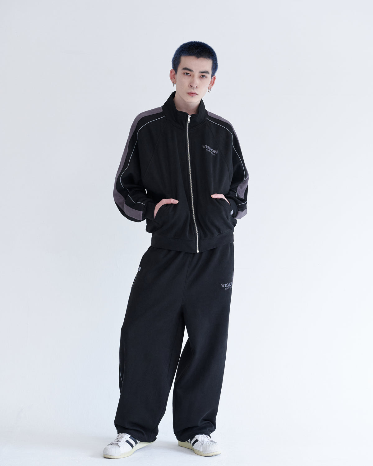 Fake suede track jacket / フェイクスエードトラックジャケット