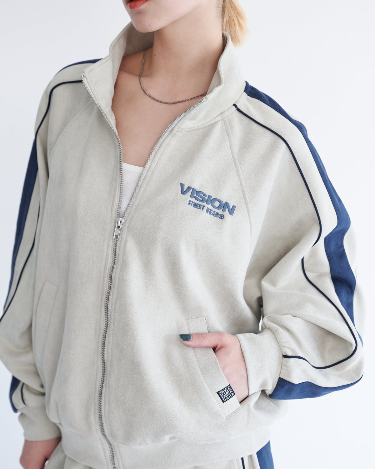 Fake suede track jacket / フェイクスエードトラックジャケット