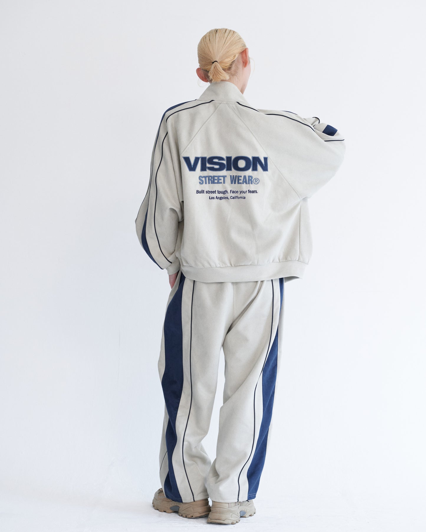 Fake suede track jacket / フェイクスエードトラックジャケット
