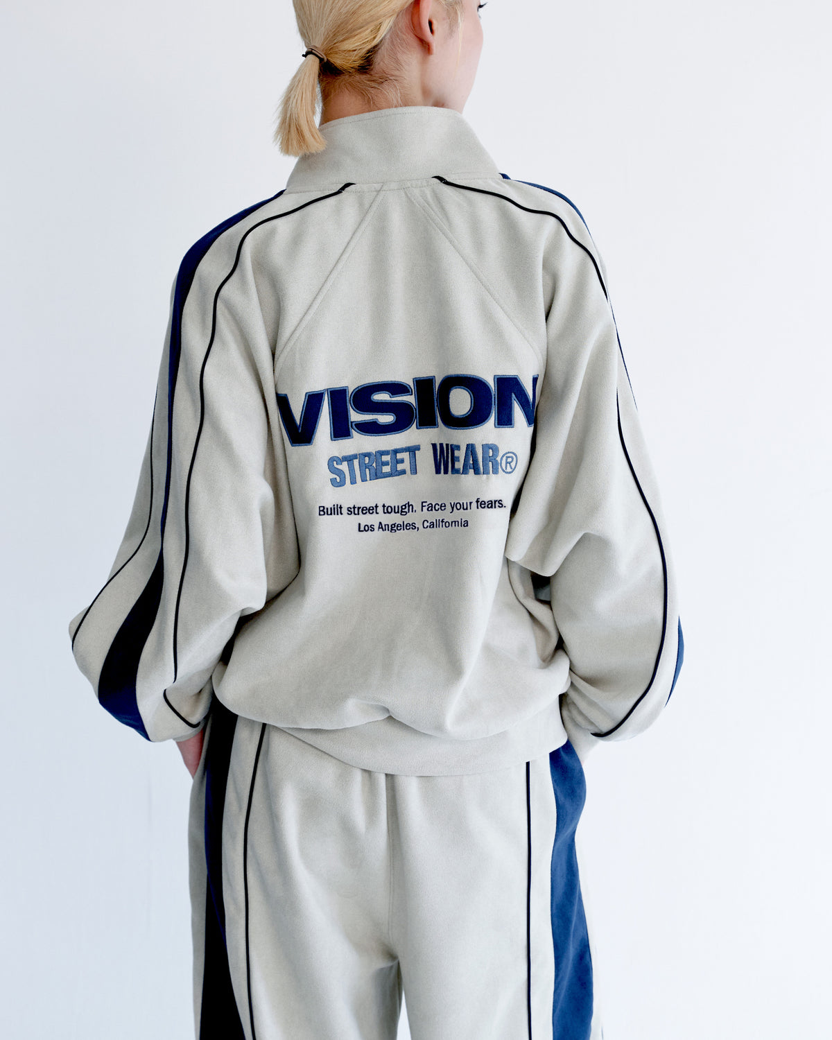Fake suede track jacket / フェイクスエードトラックジャケット