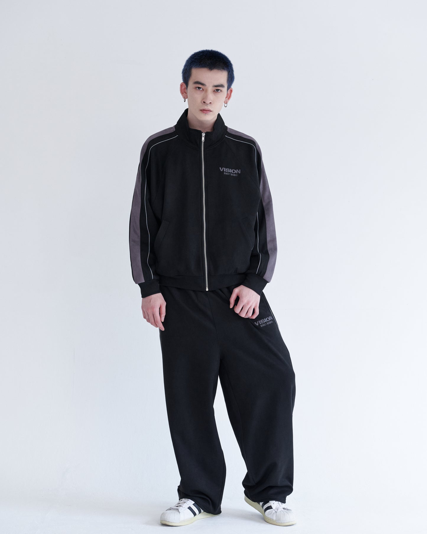 Fake suede track jacket / フェイクスエードトラックジャケット