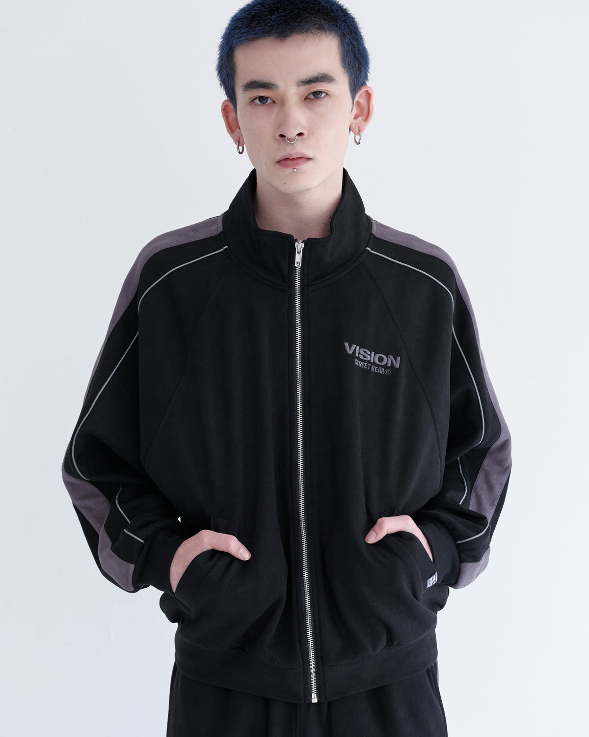 Fake suede track jacket / フェイクスエードトラックジャケット