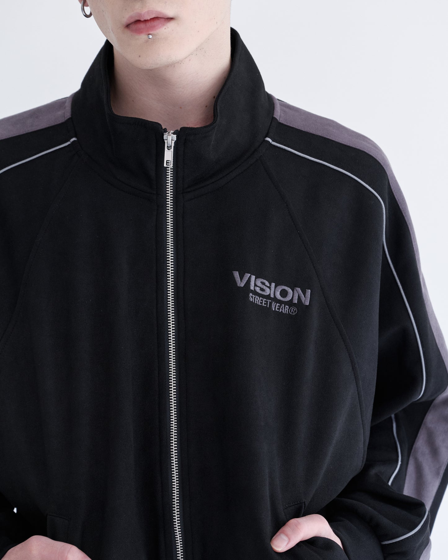 Fake suede track jacket / フェイクスエードトラックジャケット