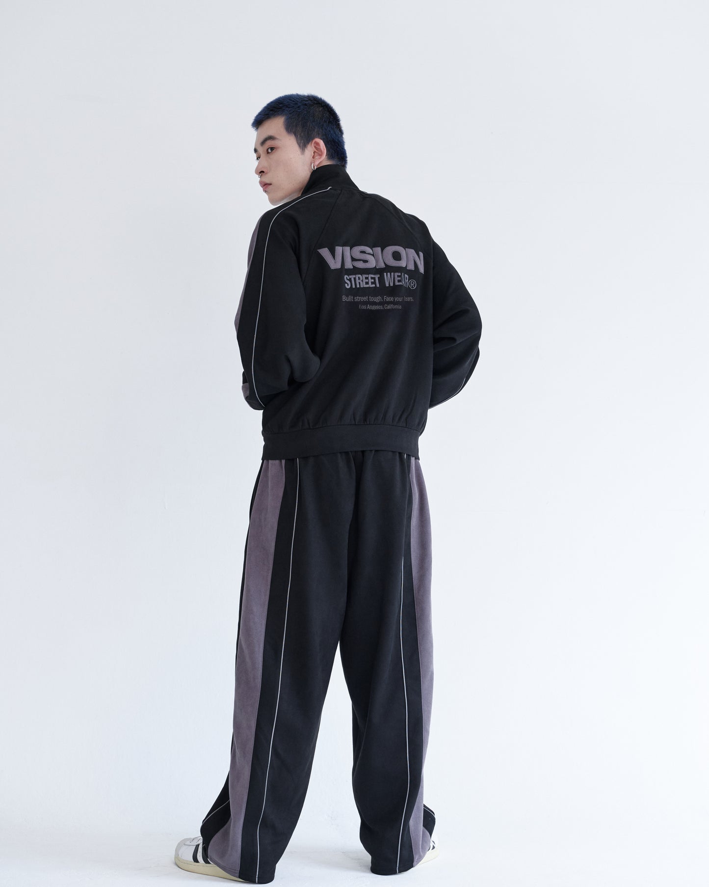 Fake suede track jacket / フェイクスエードトラックジャケット