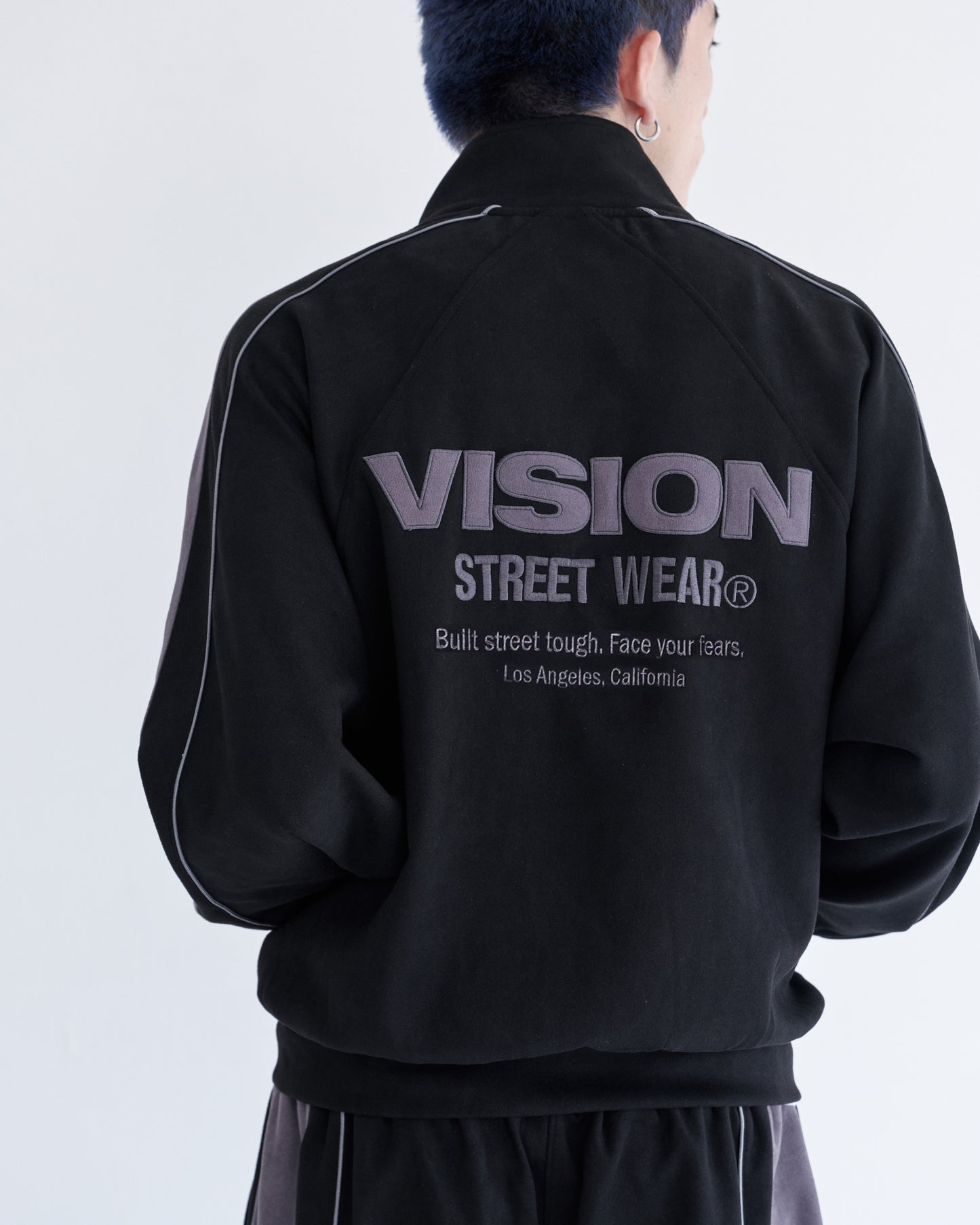 Fake suede track jacket / フェイクスエードトラックジャケット