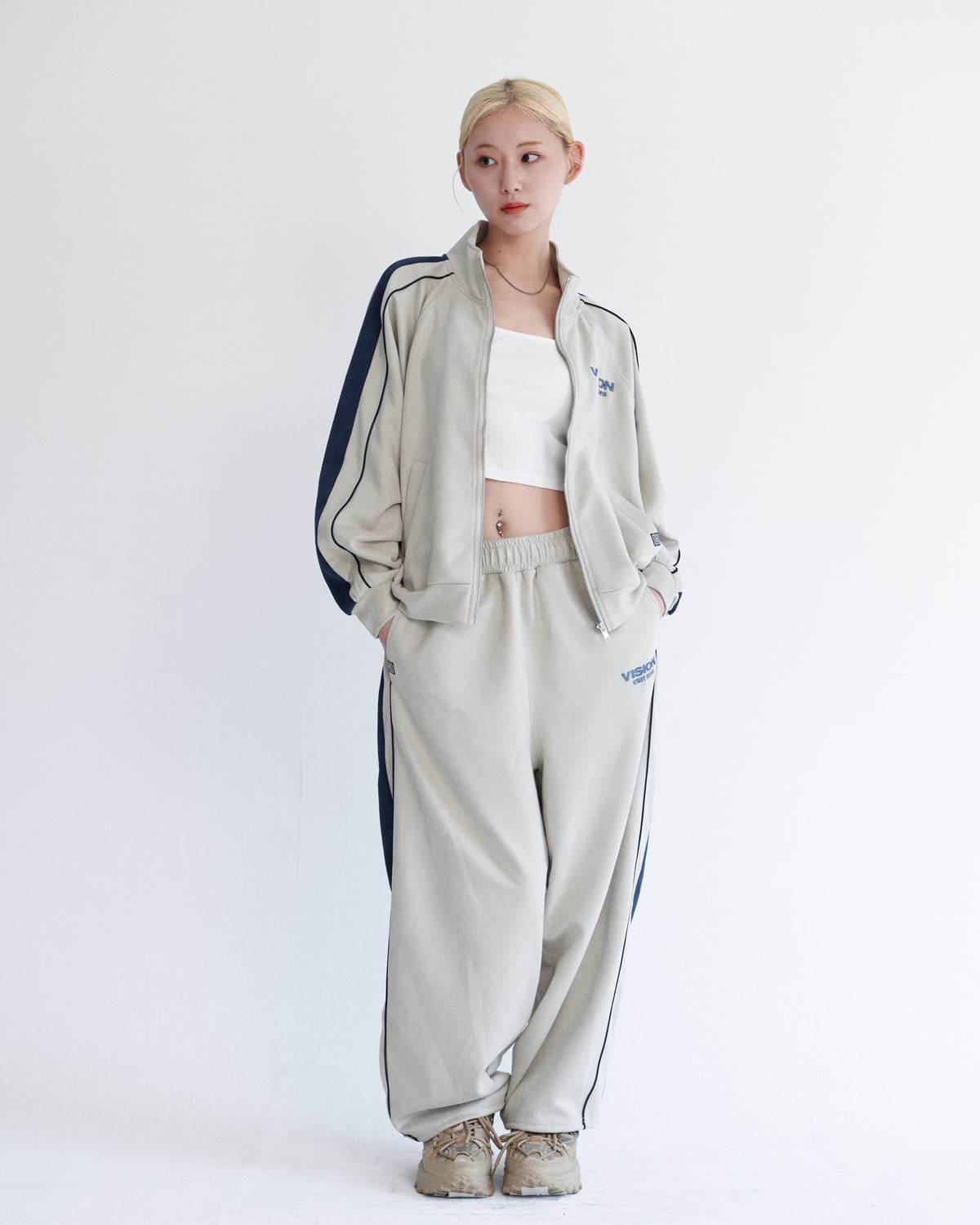 Fake suede track jacket / フェイクスエードトラックジャケット