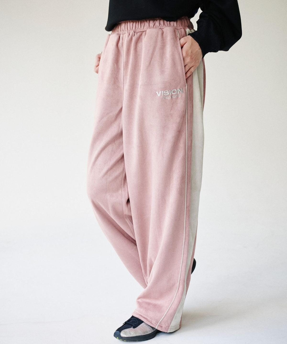 Fake suede track pants / フェイクスエードトラックパンツ