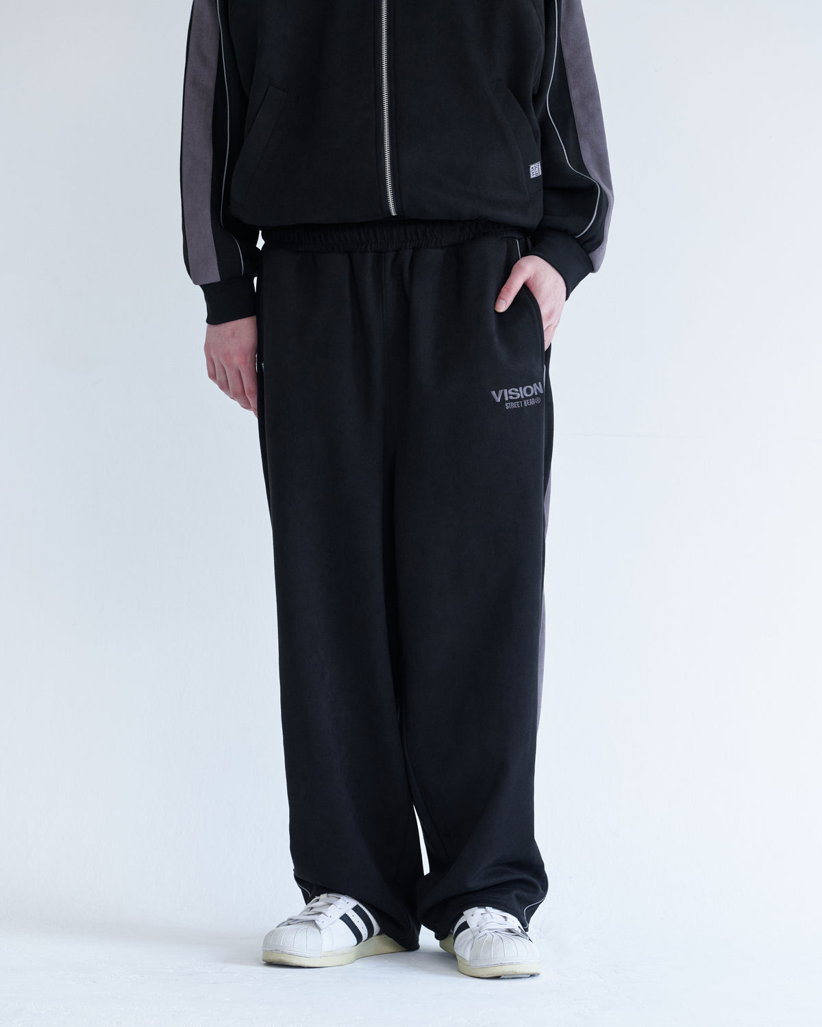 Fake suede track pants / フェイクスエードトラックパンツ