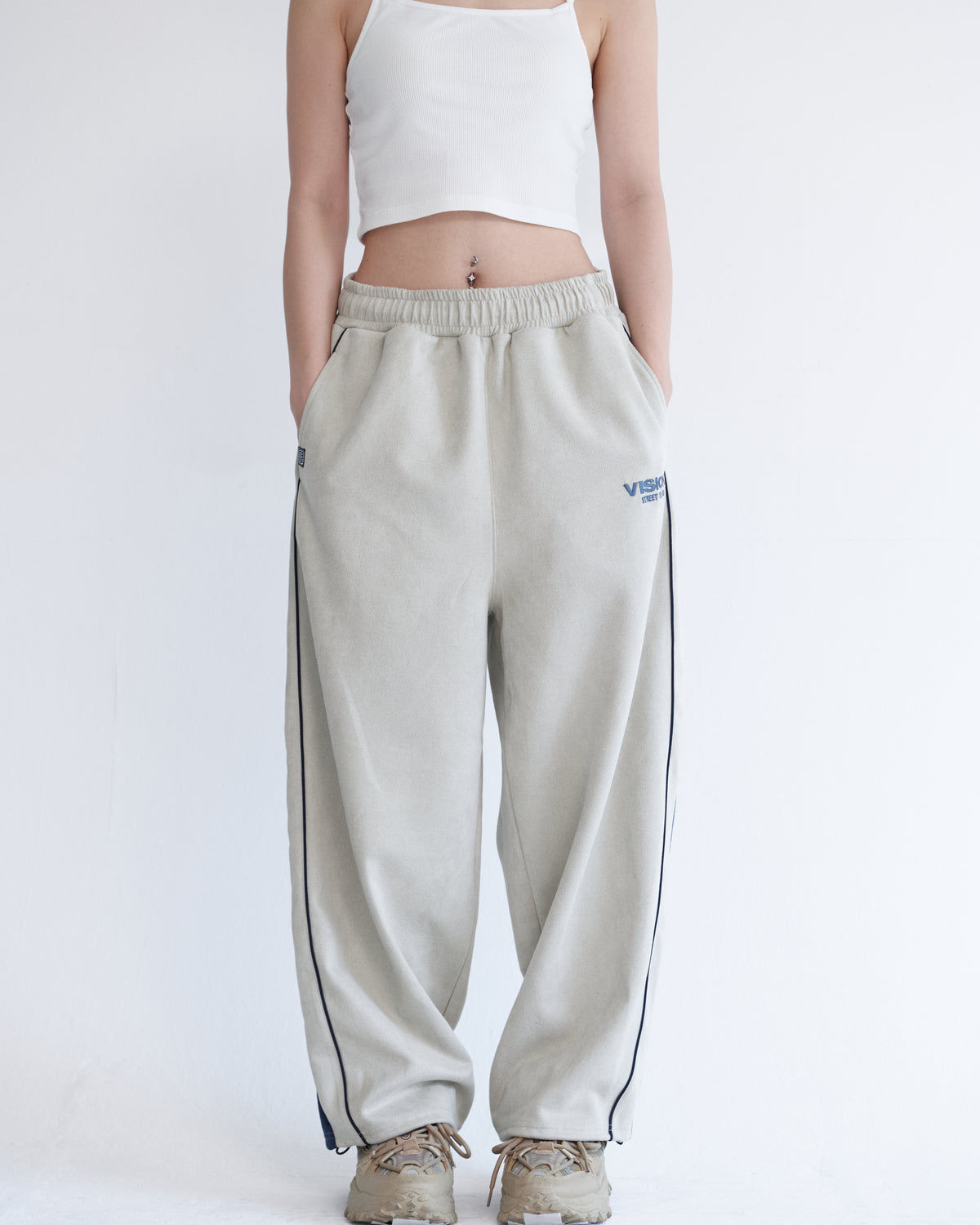 Fake suede track pants / フェイクスエードトラックパンツ